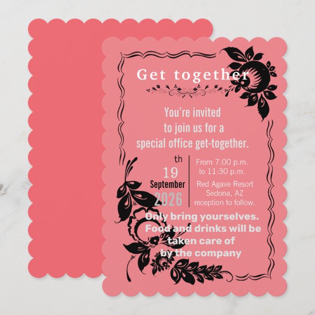Office Get together Invitation (Front/Back)