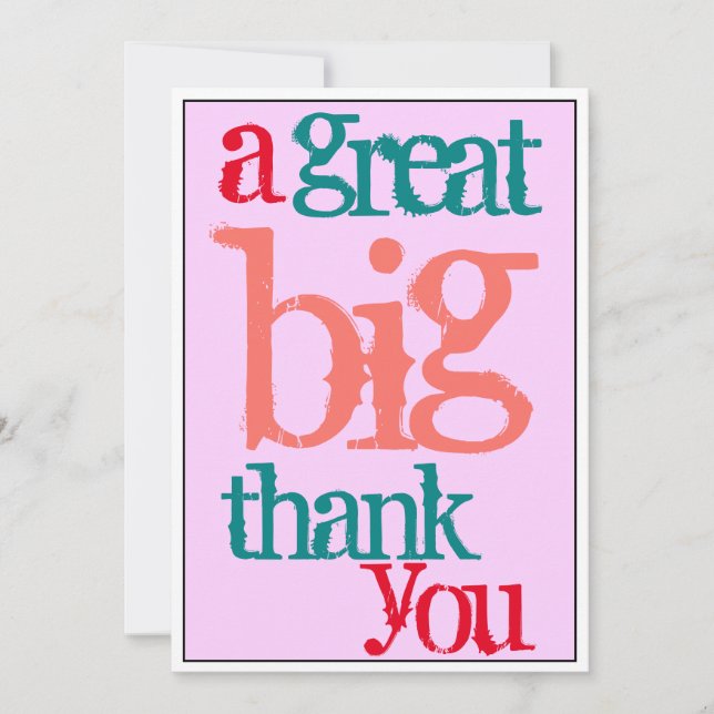 Office Great Big Thank You Casual Card (Front)