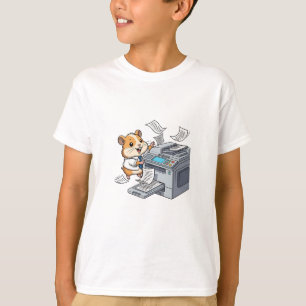 Office Hamster Chaos Printer Kids T-Shirt