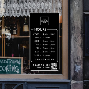Office Hours With Your Logo QR Code Store Custom