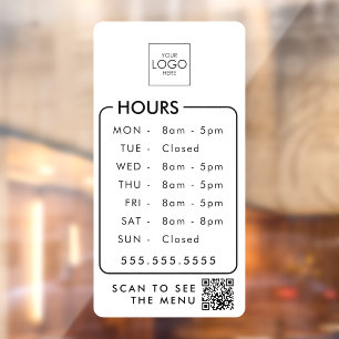Office Hours With Your Logo QR Code Store Custom