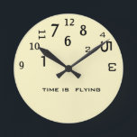 Office Humour Backwards Time Round Clock<br><div class="desc">What happened with the numbers in the wall clock?  Office or home funny clock.</div>