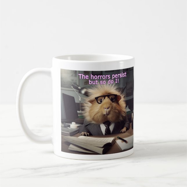 Office Humour Guinea Pig Horrors Persist Coffee Cu Coffee Mug (Left)