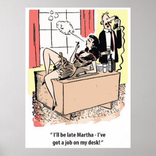 Office Humour, Job on the Desk and Cheating Husban Poster