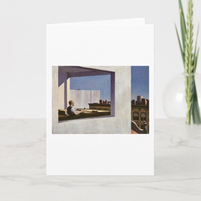 Office in a Small City - Edward Hopper Card (Front)