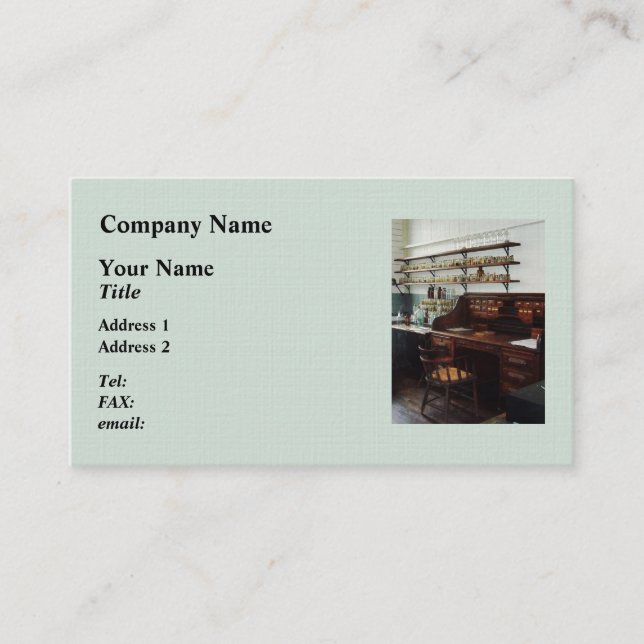 Office in Chemistry Lab Business Card (Front)
