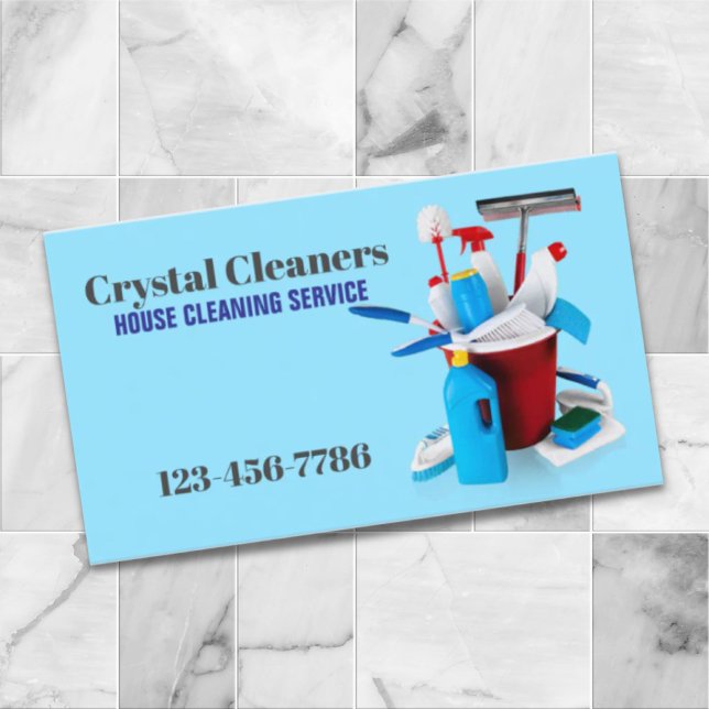 Office Janitorial Housekeeping Cleaning Services Business Card (Office Janitorial Housekeeping Cleaning Services Business Card)