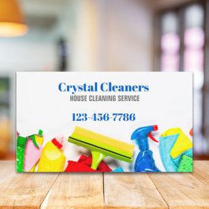 Office Janitorial Housekeeping Cleaning Services Business Card