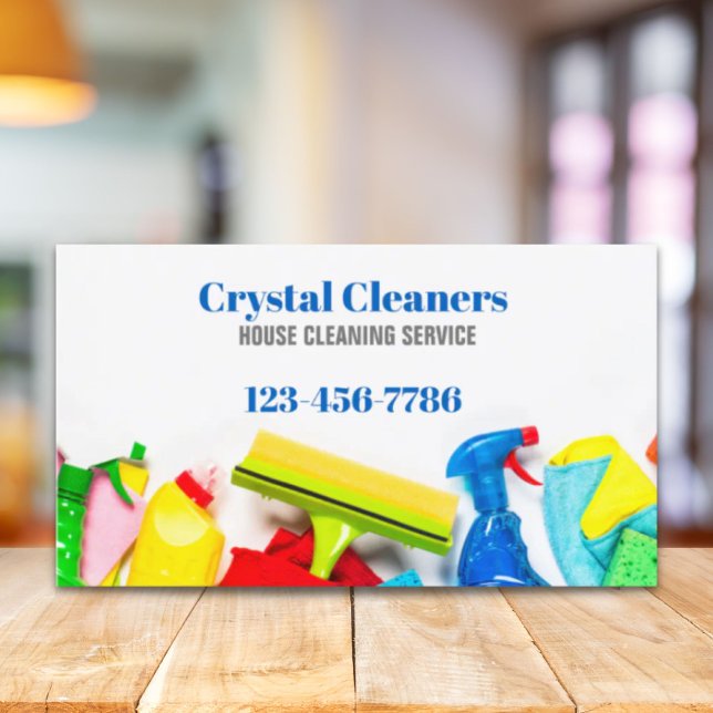 Office Janitorial Housekeeping Cleaning Services Business Card (Office Janitorial Housekeeping Cleaning Services Business Card)
