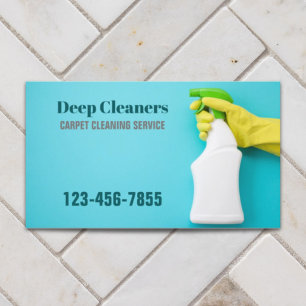 Office Janitorial Housekeeping Cleaning Services Business Card