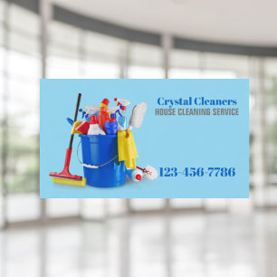 Office Janitorial Housekeeping Cleaning Services Business Card