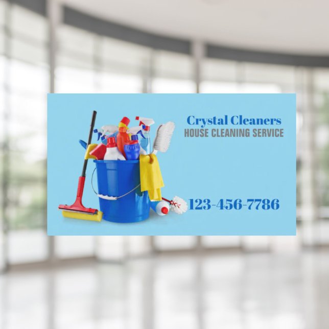 Office Janitorial Housekeeping Cleaning Services Business Card (Office Janitorial Housekeeping Cleaning Services Business Card)