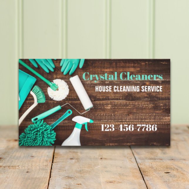 Office Janitorial Housekeeping Cleaning Services Business Card (Office Janitorial Housekeeping Cleaning Services Business Card)