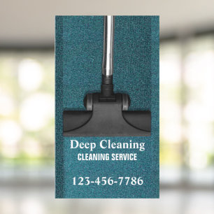 Office Janitorial Services Floor Carpet Cleaning Business Card