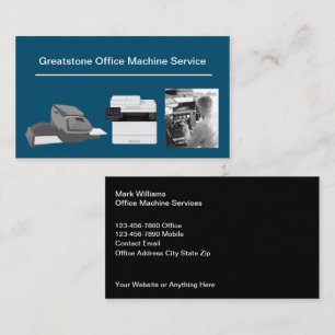 Office Machine Repair Service Technician Business Card