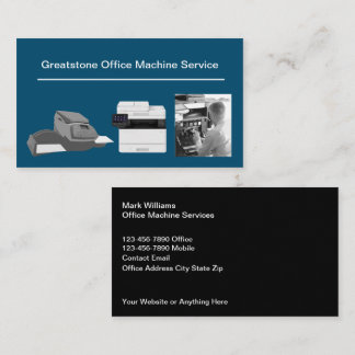 Office Machine Repair Service Technician Business Card