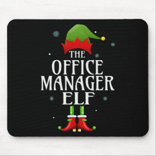 Office Manager Elf Xmas Matching Family Group Chri Mouse Pad