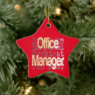 Office Manager Extraordinaire Ceramic Tree Decoration