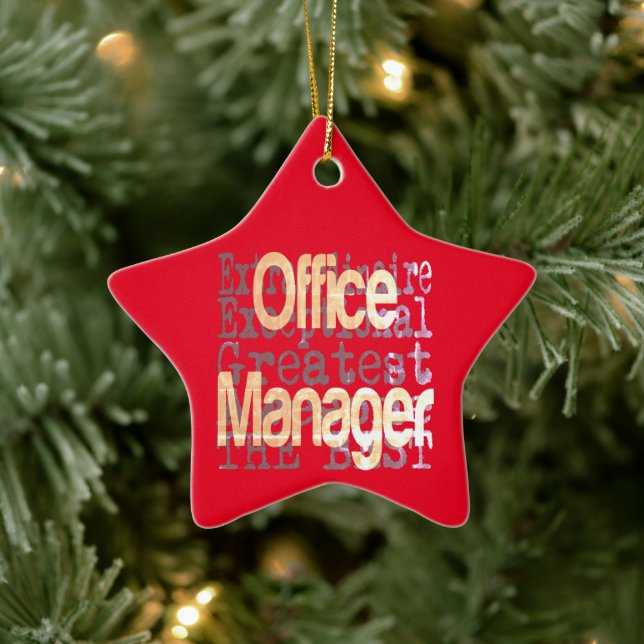 Office Manager Extraordinaire Ceramic Tree Decoration (Tree)