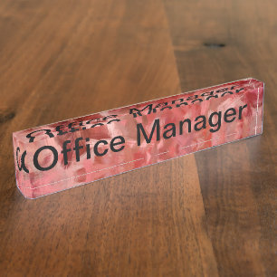 Office Manager Nameplate