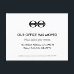 Office Moved Update Your Records Postcard<br><div class="desc">Announce your office relocation with this professional 'Our Office Has Moved' Postcard. The design features a customisable logo at the top, adding a personal touch to the announcement. The bold message "Our Office Has Moved" prompts recipients to update their records with your new address, conveniently placed below. Utilise the space...</div>