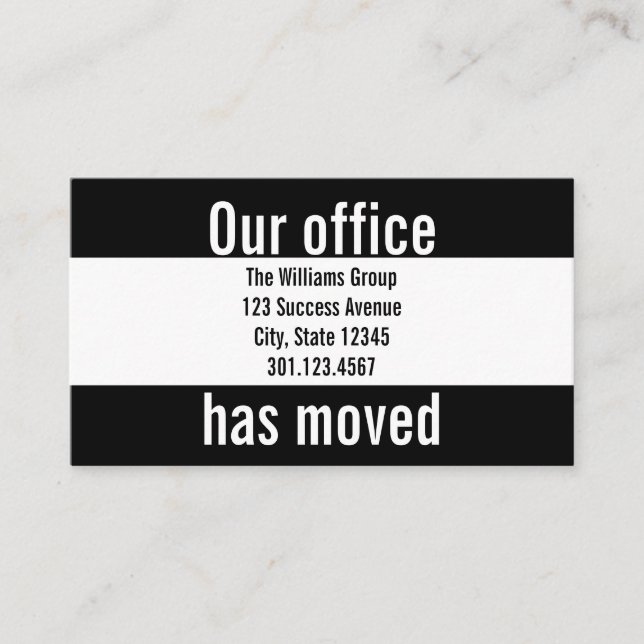 Office Moving Announcement (Front)