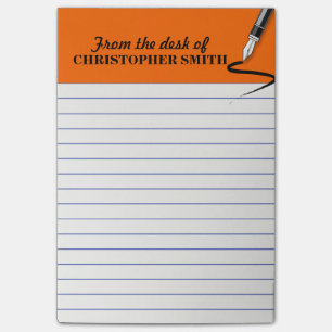 Office organiser orange Post-it® note PERSONALIZE