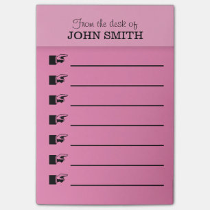Office organiser pink Post-it® note PERSONALIZE