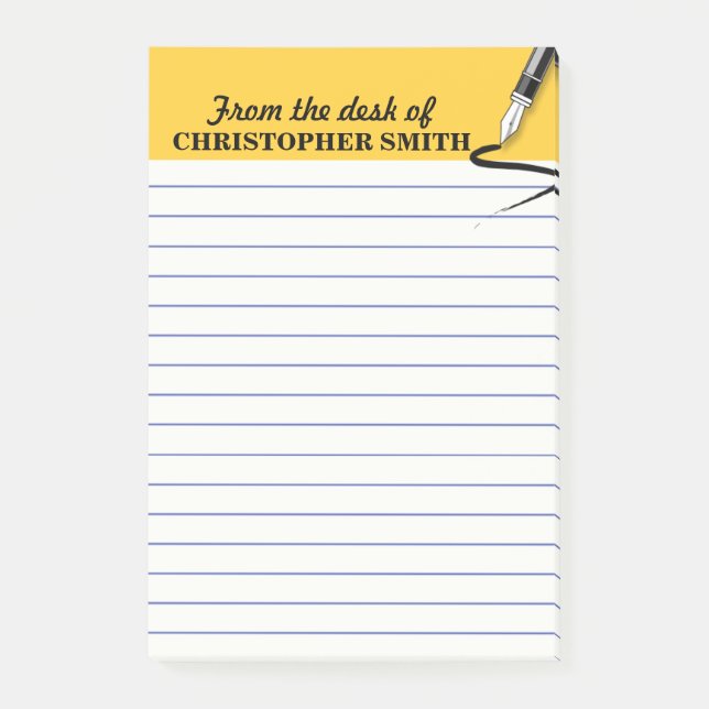 Office organiser yellow Post-it® note PERSONALIZE (Front)