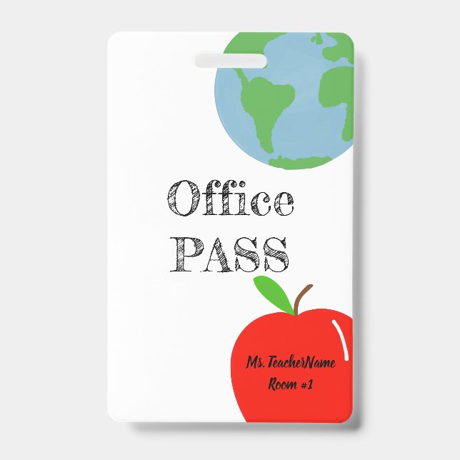 Office Pass ID Badge (Front)