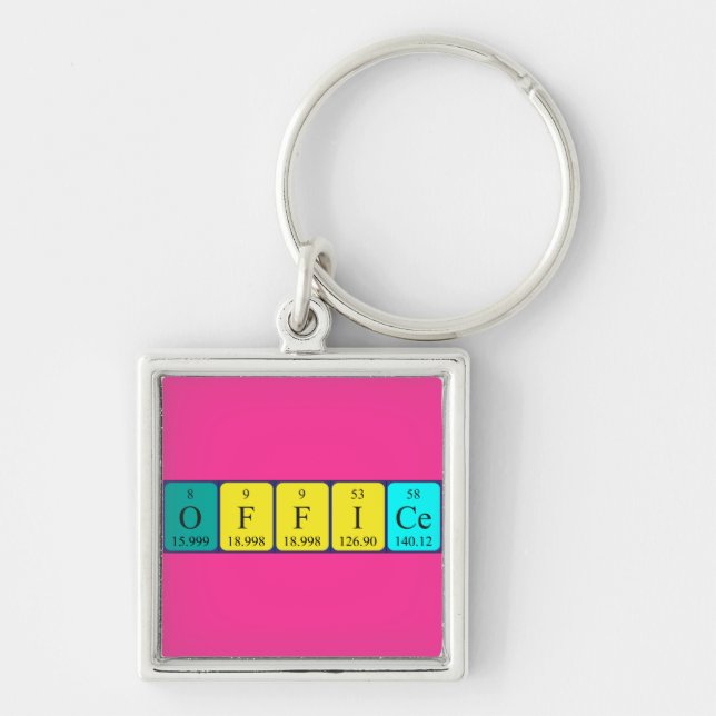 Office periodic table word keyring (Front)