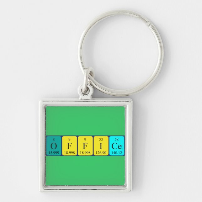 Office periodic table word keyring 10 (Front)