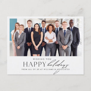 Office Photo Happy Holidays Postcard