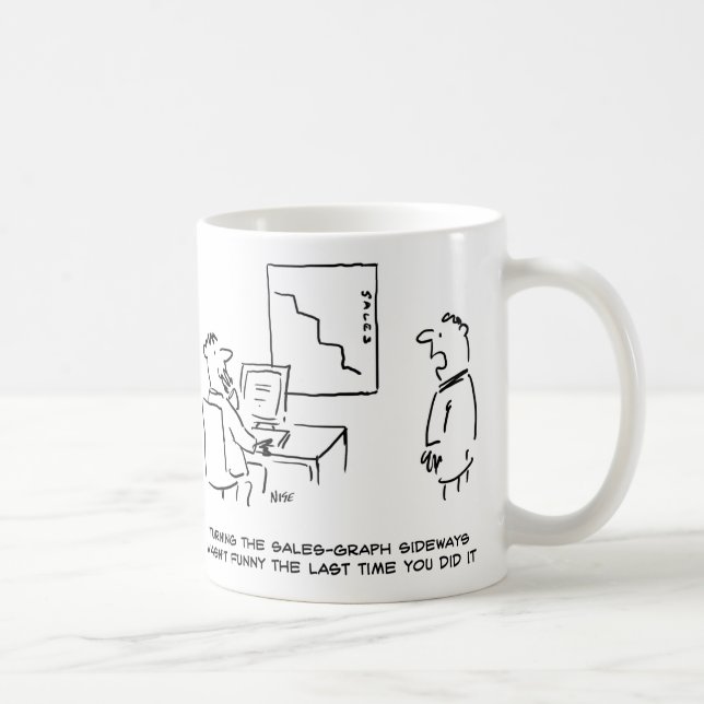 Office Sales Chart Turned Sideways Coffee Mug (Right)
