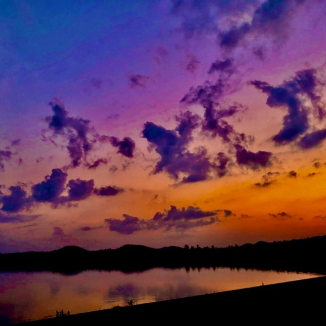 office, school, college, home, journal, sunset notebook (Sunset on the lake)