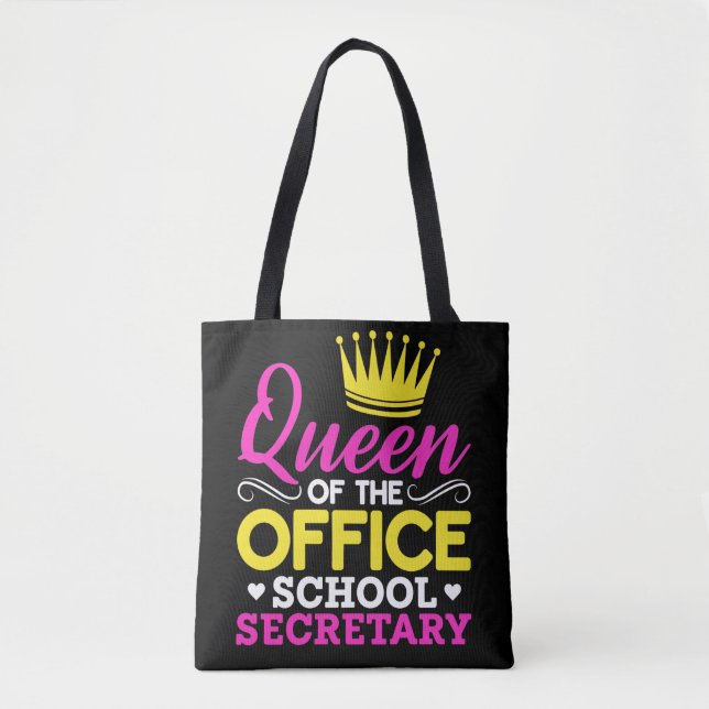 Office School Secretary Queen Women Tote Bag (Front)