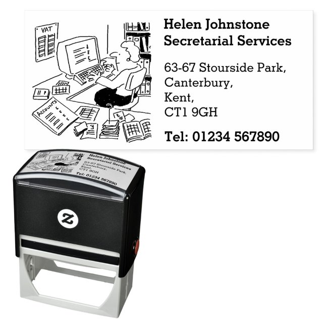 Office & Secretarial Backup Services Business Self-inking Stamp (Creator Uploaded)