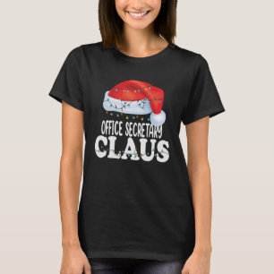 Office Secretary Claus Christmas Matching Costume T-Shirt
