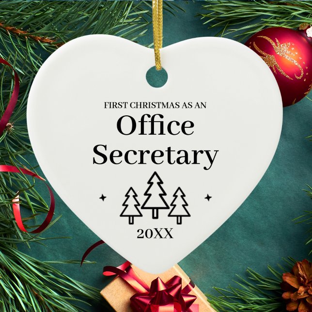 Office Secretary New Job Christmas Ceramic Tree Decoration (Office Secretary New Job Christmas Ceramic Ornament
)