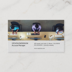 Office Space Employees Working Business Card