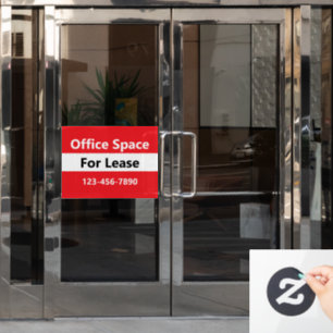Office Space For Lease Bright Red Black and White