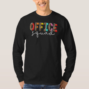 Office Squad Admin Assistant Leopard School Secre T-Shirt