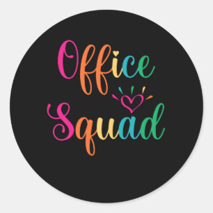 Office Squad Administrative Assistant Secretary Classic Round Sticker