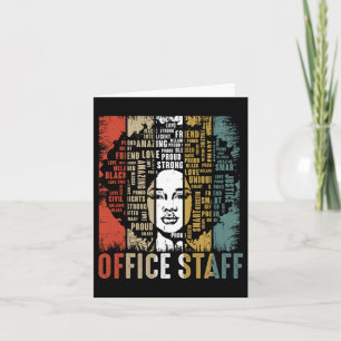 Office Staff Afro African American Women Black His Card