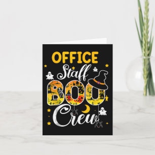 Office Staff Boo Crew Fun Halloween Matching Costu Card