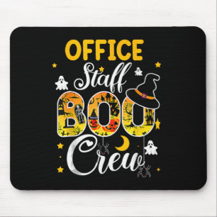 Office Staff Boo Crew Fun Halloween Matching Costu Mouse Pad