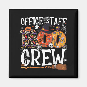 Office Staff Boo Crew Funny Halloween Matching Cos Magnet