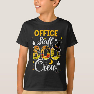 Office Staff Boo Crew Funny Halloween Matching Cos T-Shirt