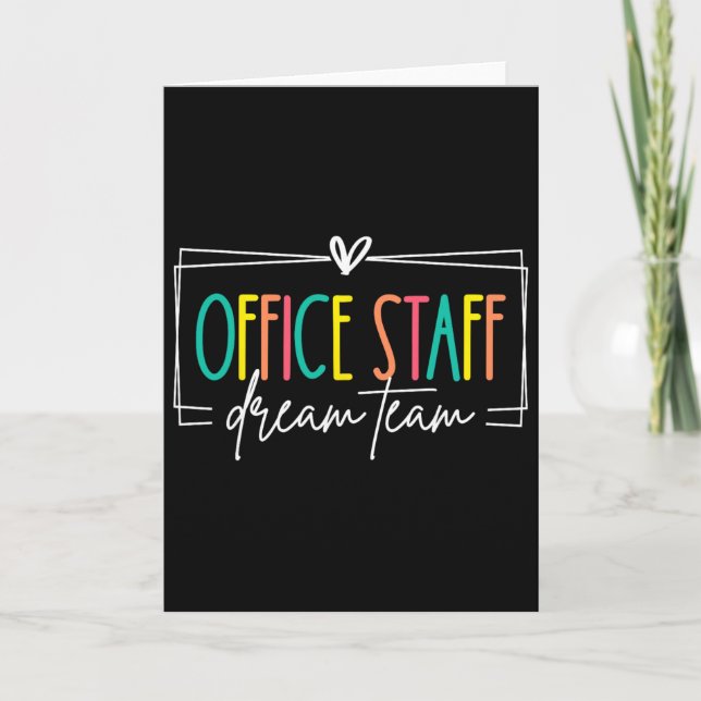 Office Staff Dream Team Front Office School Secret Card (Front)