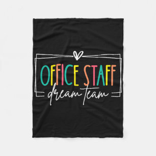 Office Staff Dream Team Front Office School Secret Fleece Blanket